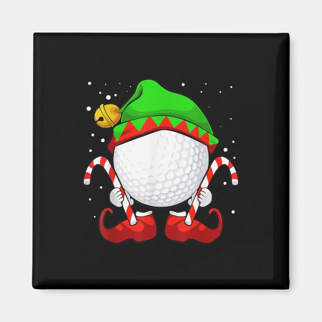 Imán Navidades del Elf de la Bola de Golf Pajama Cute S (Frente)