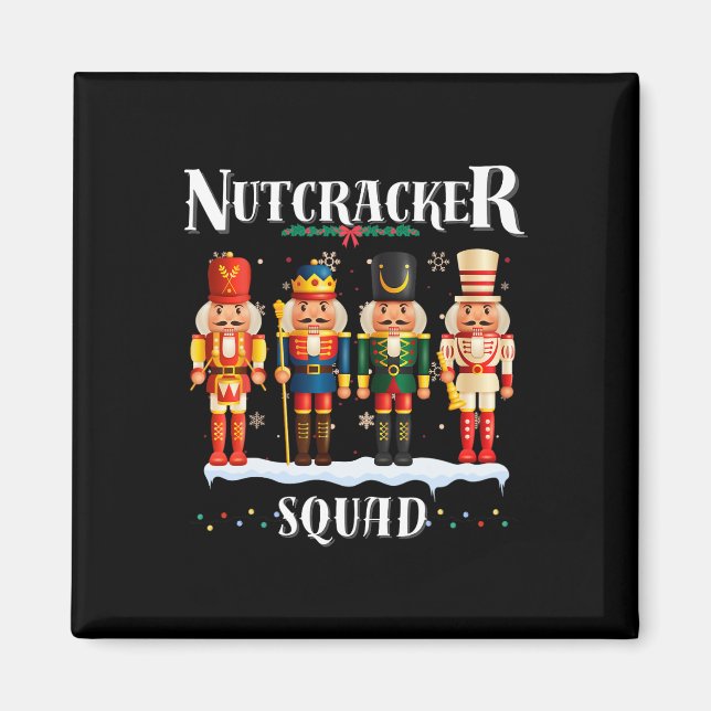 Imán Navidades del Escuadrón Nutcracker Festival de Div (Frente)