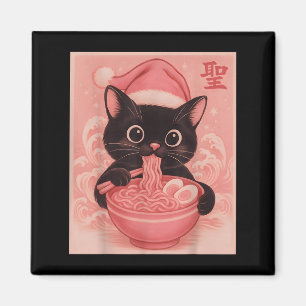 Imán Navidades del gato Rosa Santa Kawaii Anime navidad