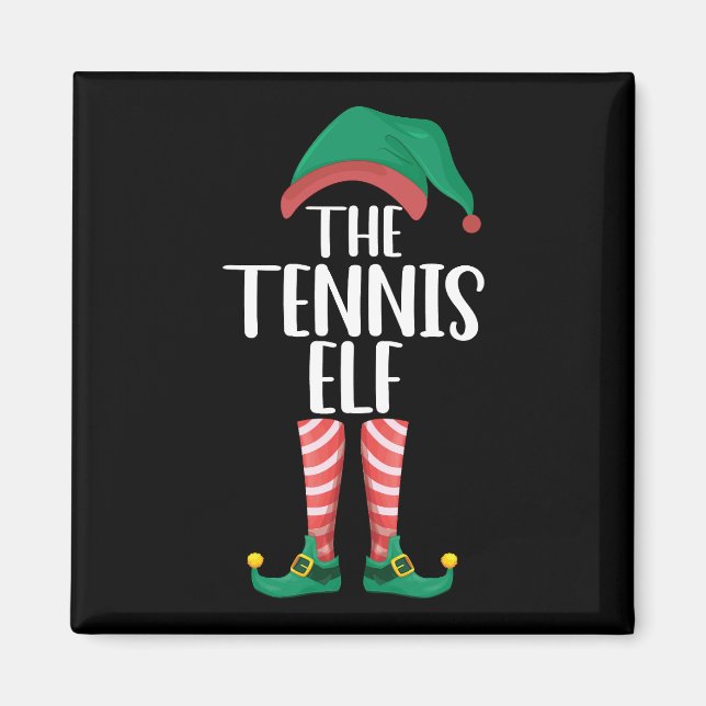 Imán Navidades del grupo familiar Tennis Elf Matching (Frente)