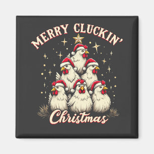 Imán Navidades del Merry Clucking Ropa Funny