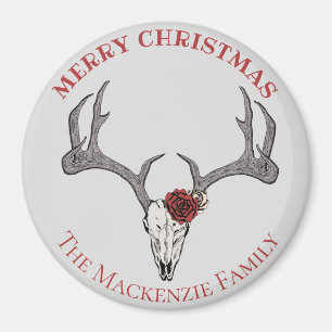 Imán Navidades del país Cabeza de ciervo Ropa de reno A