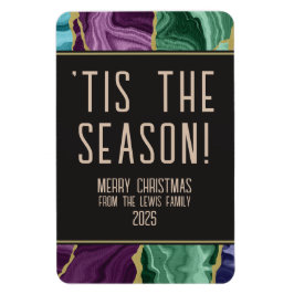 Imán Navidades del paquebote Watercolor Agate