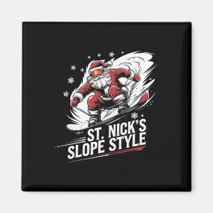 Imán Navidades del Snowboard de Santa Nick