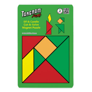 Imán Navidades del tangrama Elf Magnet - Elf con velas