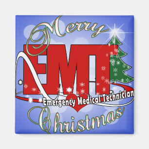 Imán NAVIDADES del Técnico Médico de Emergencia de EMT