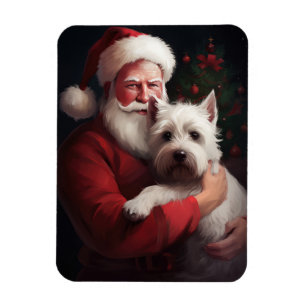 Imán Navidades del West Highland White Terrier Santa Cl