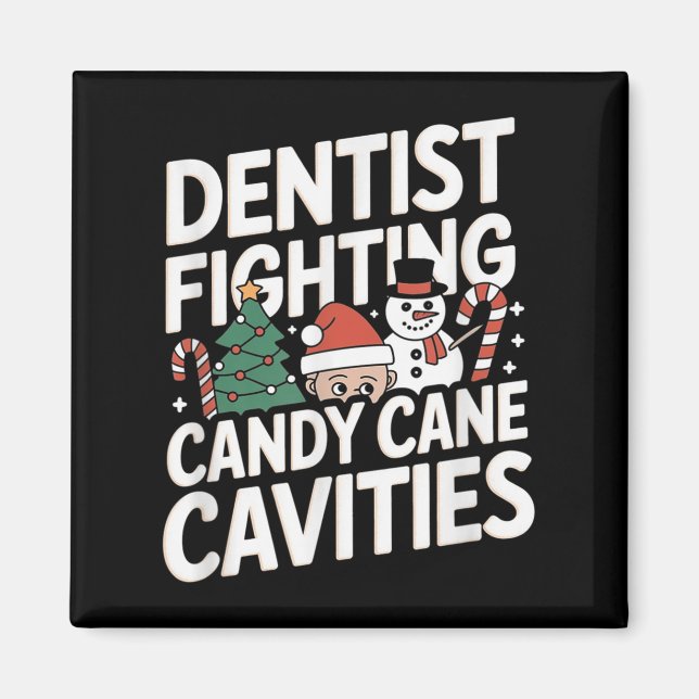 Imán Navidades dentistas Cavidades Dental (Frente)
