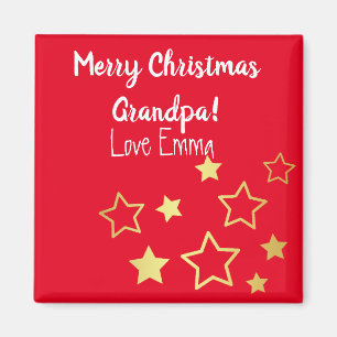 Imán Navidades Desean Un Abuelo Con Estrellas De Oro