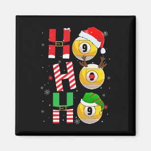 Imán Navidades divertidos Billiards Ho Ho Ho Ho Xmas Ma