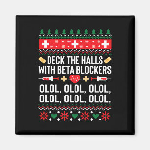 Imán Navidades divertidos de enfermería feas navideñas 