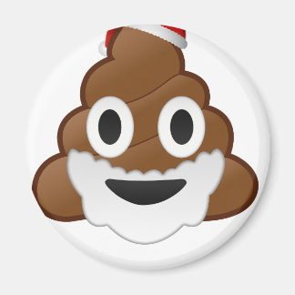Imán Navidades divertidos de la Emoji Santa Poop