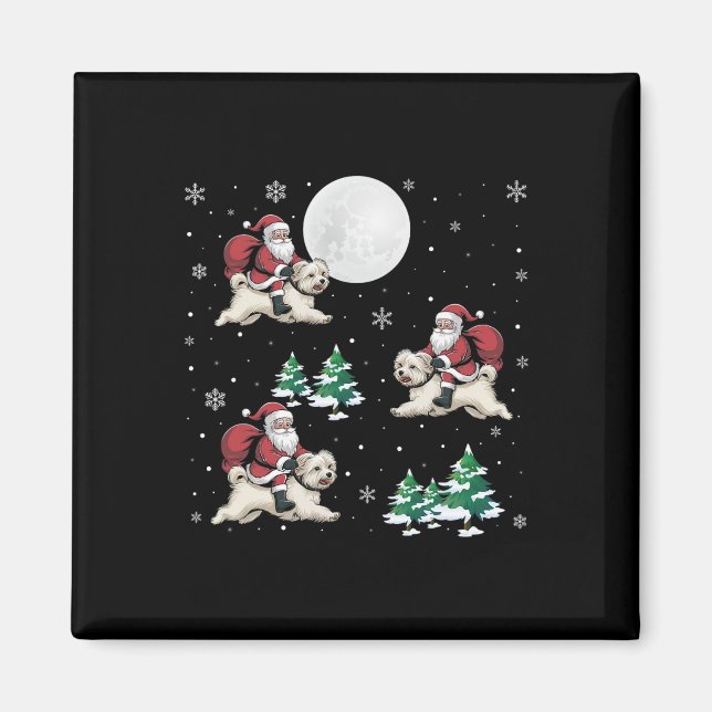 Imán Navidades divertidos en el árbol de navidad de San (Frente)