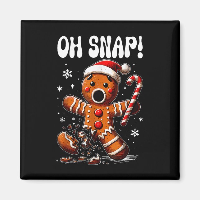 Imán Navidades divertidos Gingerbread Man Oh Snap Set P (Frente)