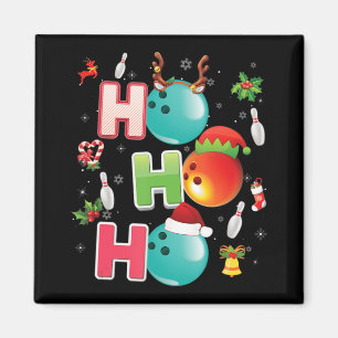 Imán Navidades divertidos Ho Ho Ho Ho Bowling Pajama Sa