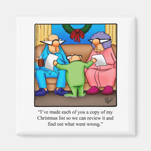 Imán Navidades divertidos Humor Refrigerator Magnet (Frente)