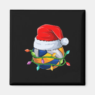 Imán Navidades divertidos Voleibol Santa Hat Xmas Hombr