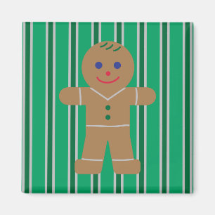 Imán Navidades divertidos y amables hombre pan de jengi