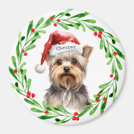 Imán Navidades Dog Yorkie Yorkshire Terrier Holidays