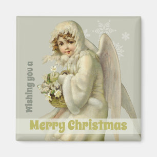 Imán Navidades dulce ángel de nieve victoriano CC1190