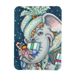 IMÁN NAVIDADES ELEFANTES, TRUNCABLES DE REGALOS Y BUENA