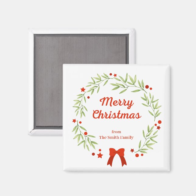 Imán Navidades elegantes coraje y estrellas (Anverso/Reverso)