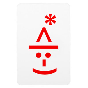 Imán Navidades Elf Emoticon Xmas ASCII Texto Arte