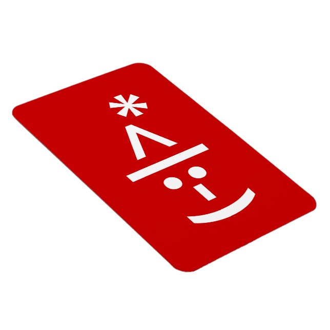 Imán Navidades Elf Emoticon Xmas ASCII Texto Arte (Lado Derecho)