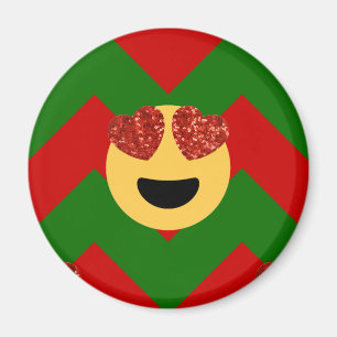 Imán navidades emoji del ojo del corazón