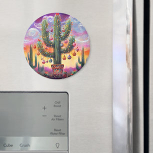 Imán Navidades en el desierto Saguaro Cactus al suroest