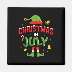 Imán Navidades En Julio Divertido Elf Para Verano Xmas