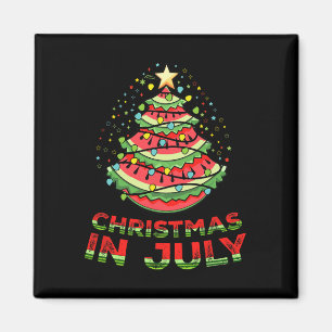 Imán Navidades En Julio: La sandía De Navidad Árbol De