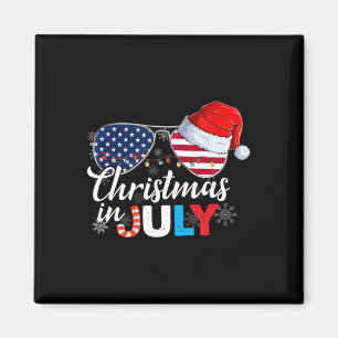 Imán Navidades En Julio Sombran La Bandera Estadouniden