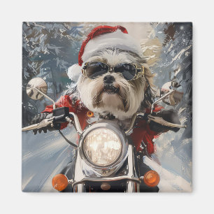 Imán Navidades en motocicleta de Malti Tzu
