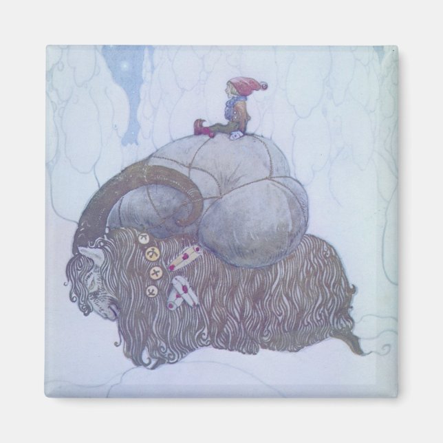Imán Navidades escandinavos de Julbocken Goat (Frente)