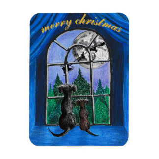 Imán navidades "esperando a santa" perros espinosos