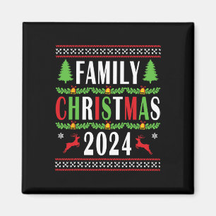 Imán Navidades familiares 2024 Divertido árbol de navid