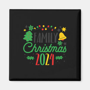 Imán Navidades familiares 2024 Regalo coincidente Santa