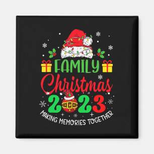 Imán Navidades familiares del equipo de escuadrón coinc
