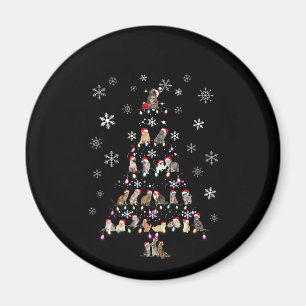 Imán Navidades felices   Árbol de navidad de gato corto