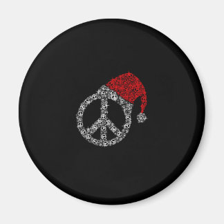 Imán Navidades felices | Símbolo de Hippies Gorra Santa