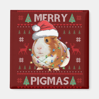 Imán Navidades feos de cerdo guineanos sudan máscaras d