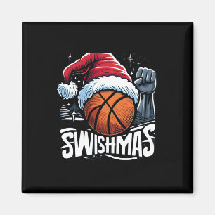 Imán Navidades feos de Merry Swishmas Navidades de balo