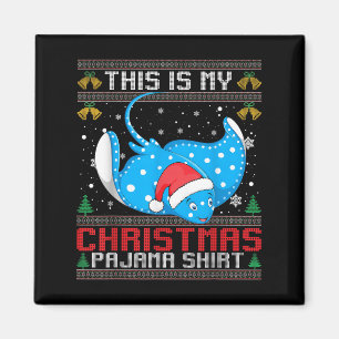 Imán Navidades feos de Stingray Santa Hat coincidiendo 