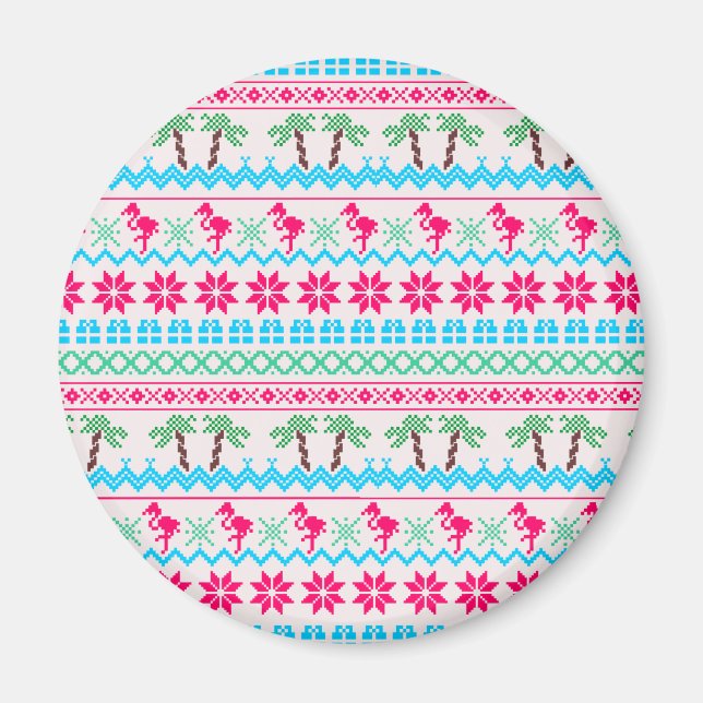 Imán Navidades feos sudan flamenco tropical (Frente)