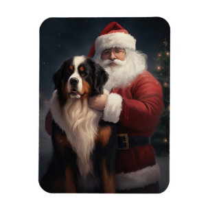 Imán Navidades festivos Bernese Mountain Dog Santa Clau
