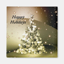 Imán Navidades Fiesta Golden Tree Shiny Sparkle Stars