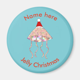 Imán Navidades Fiesta Jellyfish Personalizado Magnet