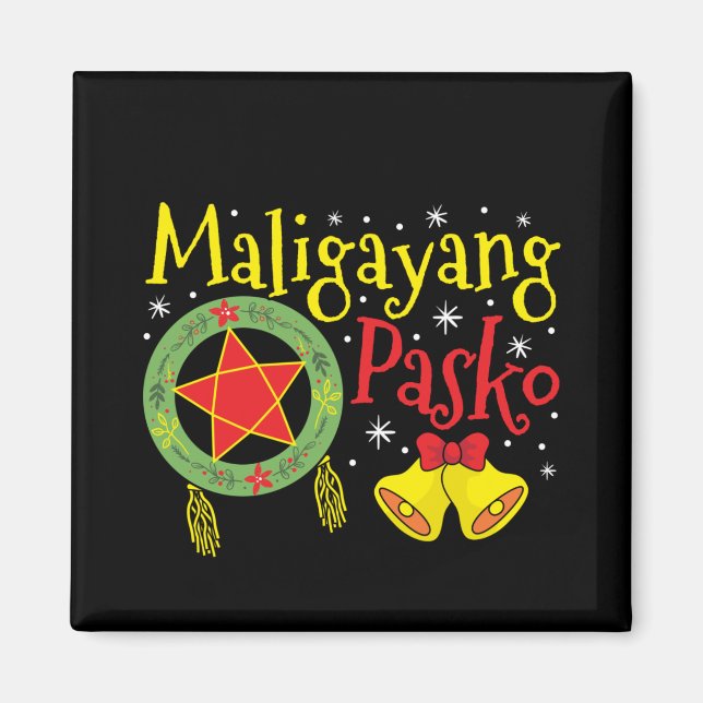 Imán Navidades filipinos Maligayang Pasko (Frente)