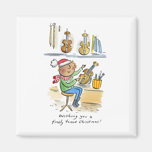 Imán Navidades finamente sintonizados (Frente)